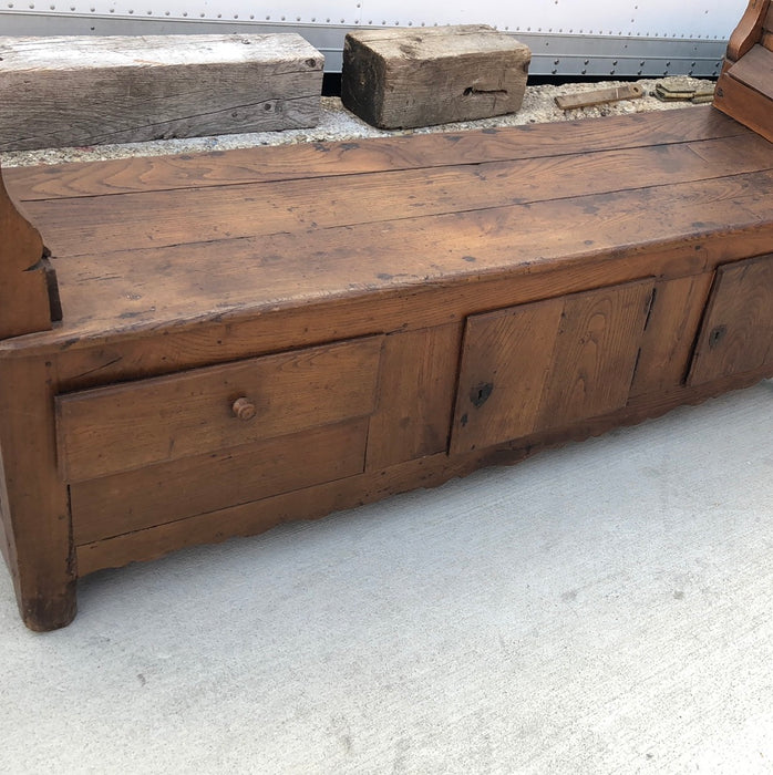 RUSTIC ELM WINDOW BENCH