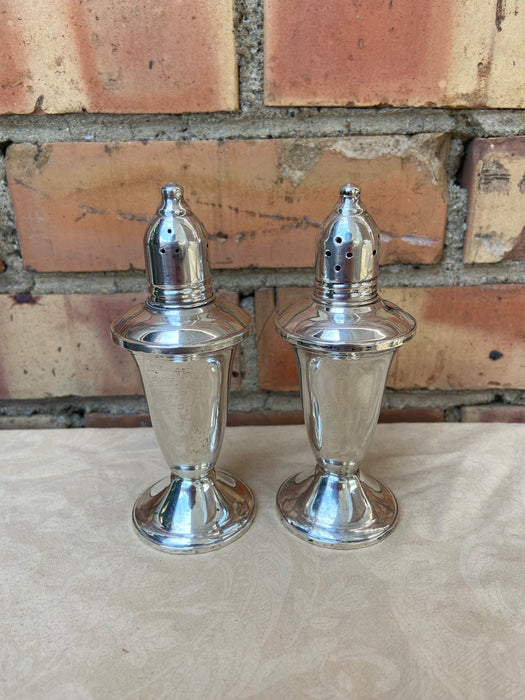 STERLING SILVER SALT AND PEPPER SHAKERS