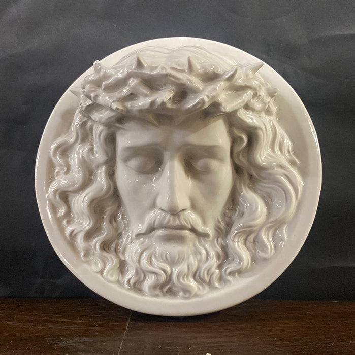 ROUND PORCELAIN JESUS PLAQUE