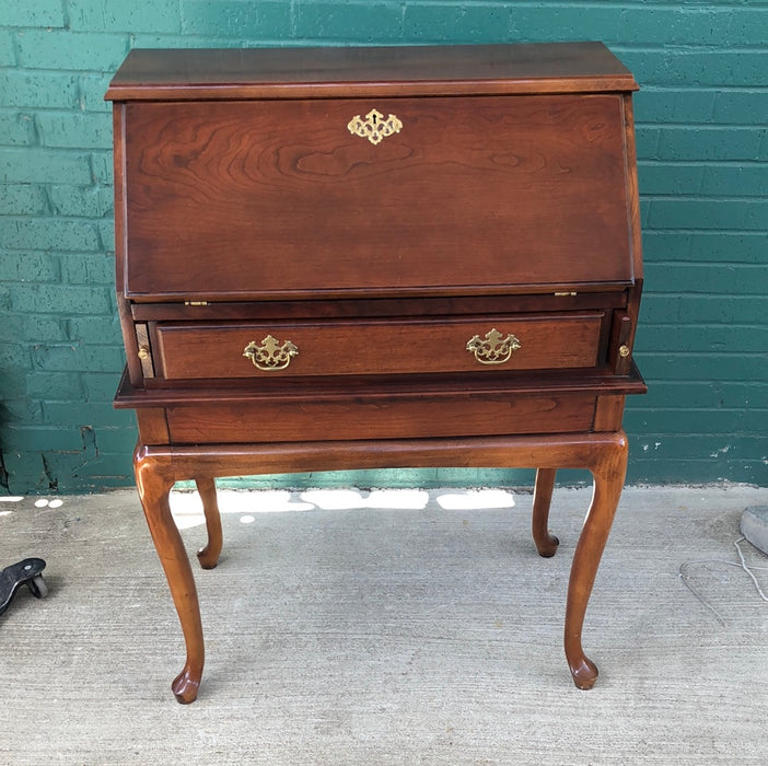 QUEEN ANNE STYLE FITTED DROP FRONT DESK - NOT OLD