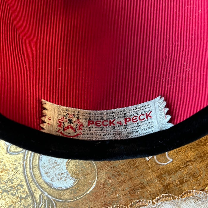 BLACK VELVET HALF HAT WITH BOWS