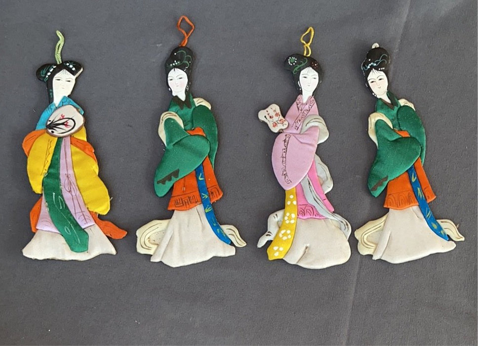 FABRIC CHINESE FIGURES SET IN BOX