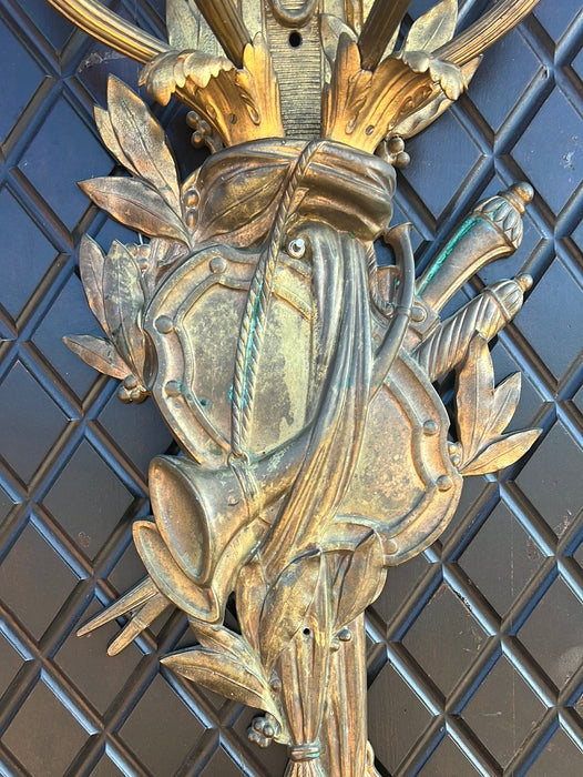 LARGE LOUIS XVI BRONZE WALL SCONCE