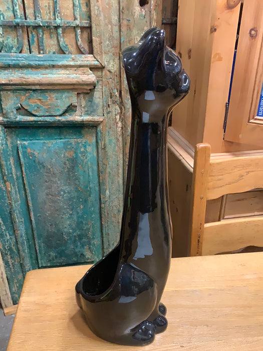TALL BLACK CAT FLOWER POT - EACH