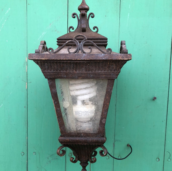 PAIR OF TAPERED IRON WALL SCONCE LIGHTS