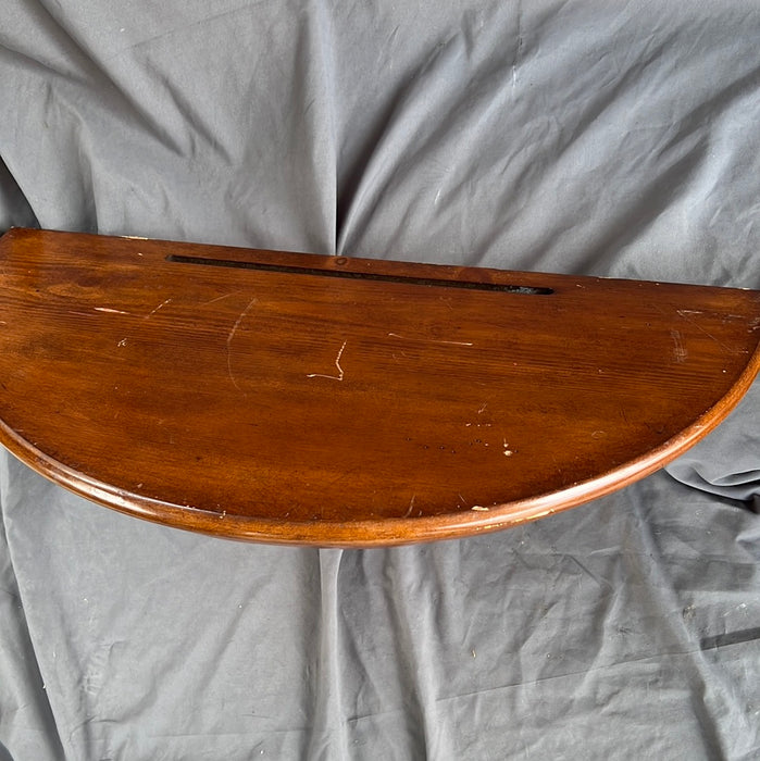 PAIR OF LARGE MAHOGANY DEMILUNE BRACKETS SHELVES