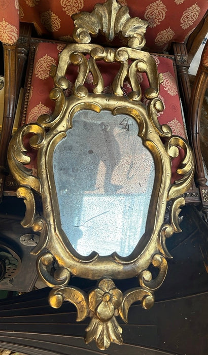 SMALL PARCEL GILT ITALIAN WALL MIRROR