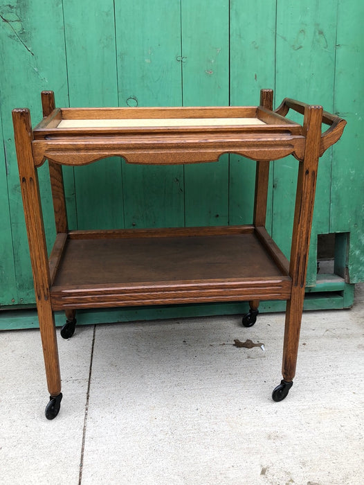 OAK TEA CART