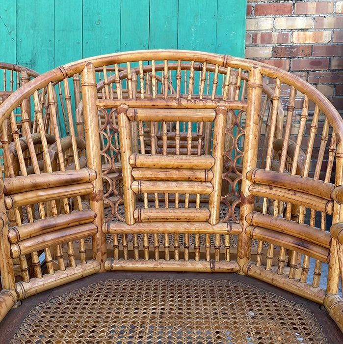 SET OF 5 BAMBOO ARMCHAIRS