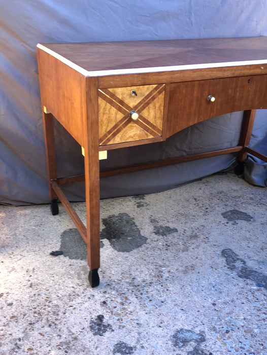 ENGLISH INLAID DESK WITH HANDMADE DOVE TAILS