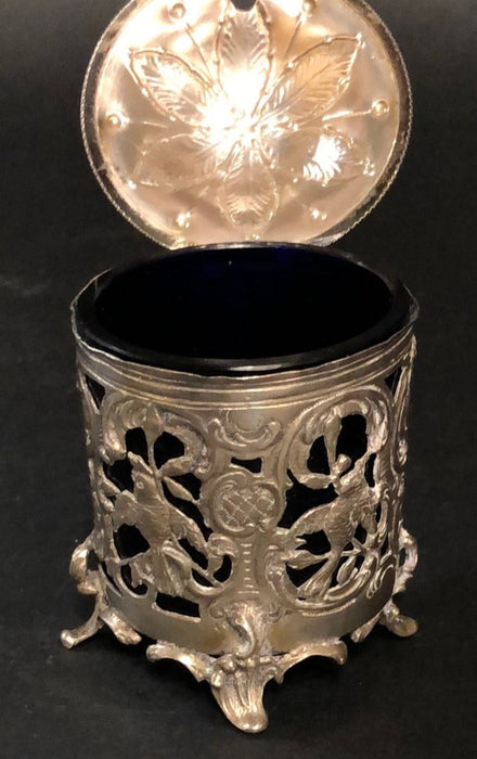 SILVER MUSTARD POT