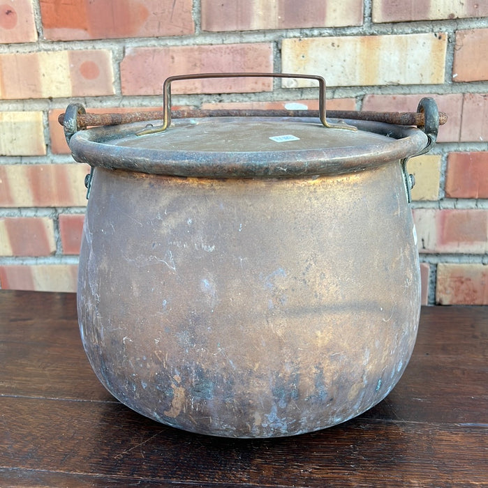 MEDIUM BRASS JAM POT WITH LID