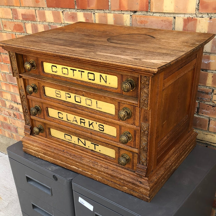 AMERICAN ASH SPOOL CABINET