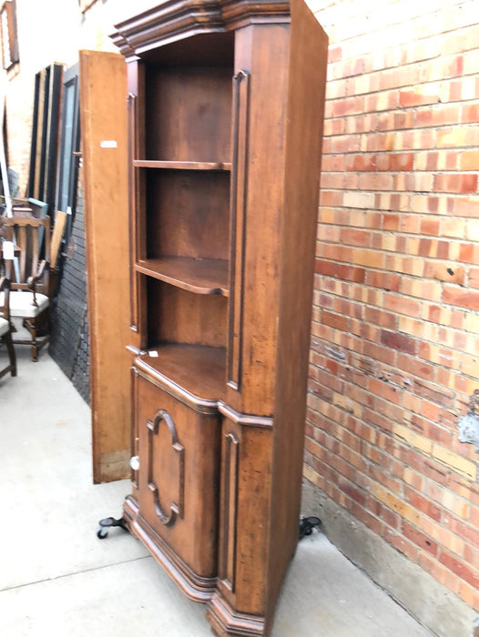 WALNUT OPEN CORNER CABINET