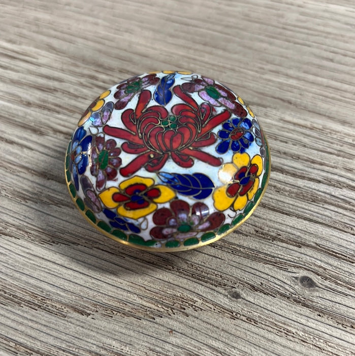 TINY CLOISONNE RING OR TRINKET BOX