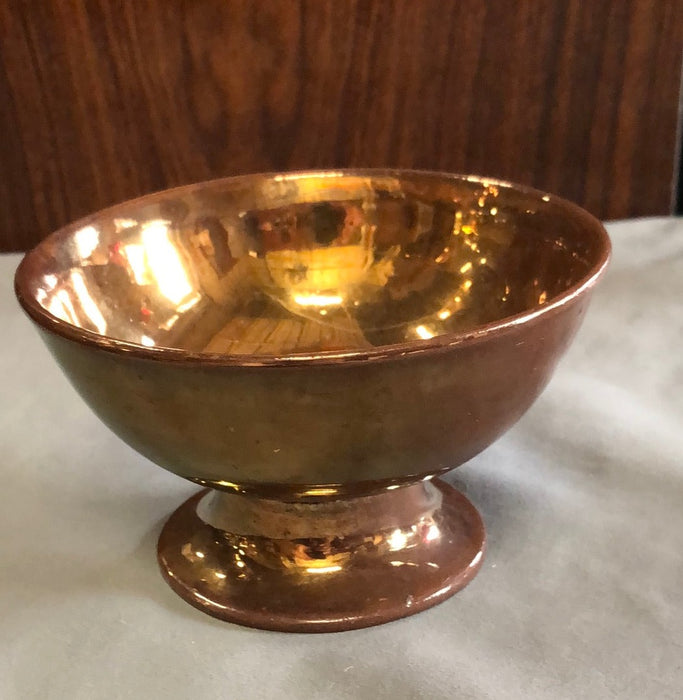 SIMPLE COPPER LUSTER FOOTED BOWL