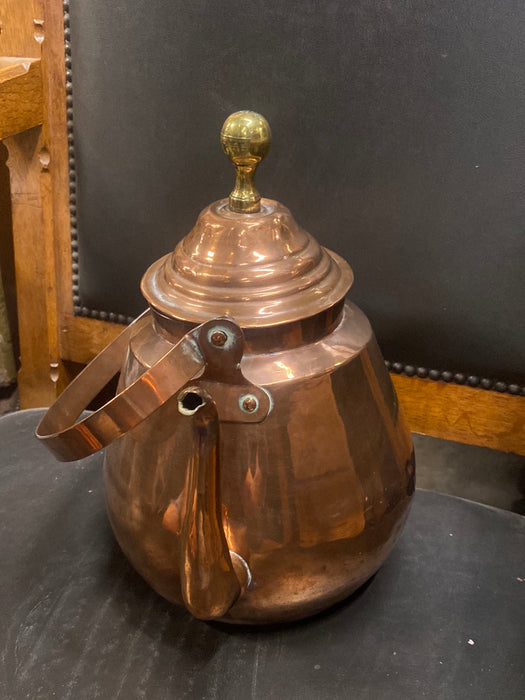 BRASS FINIAL TOP COPPER TEA POT