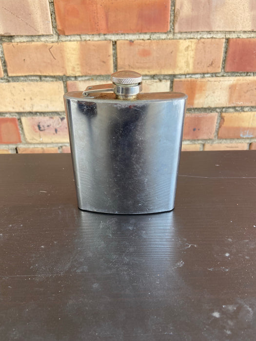 SILVER PLATED VINTAGE REPRODUCTION BOOZE FLASK