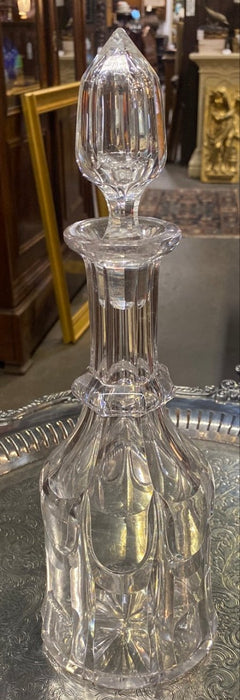 TALL 19TH CENTURY DECANTER AND STOPPER