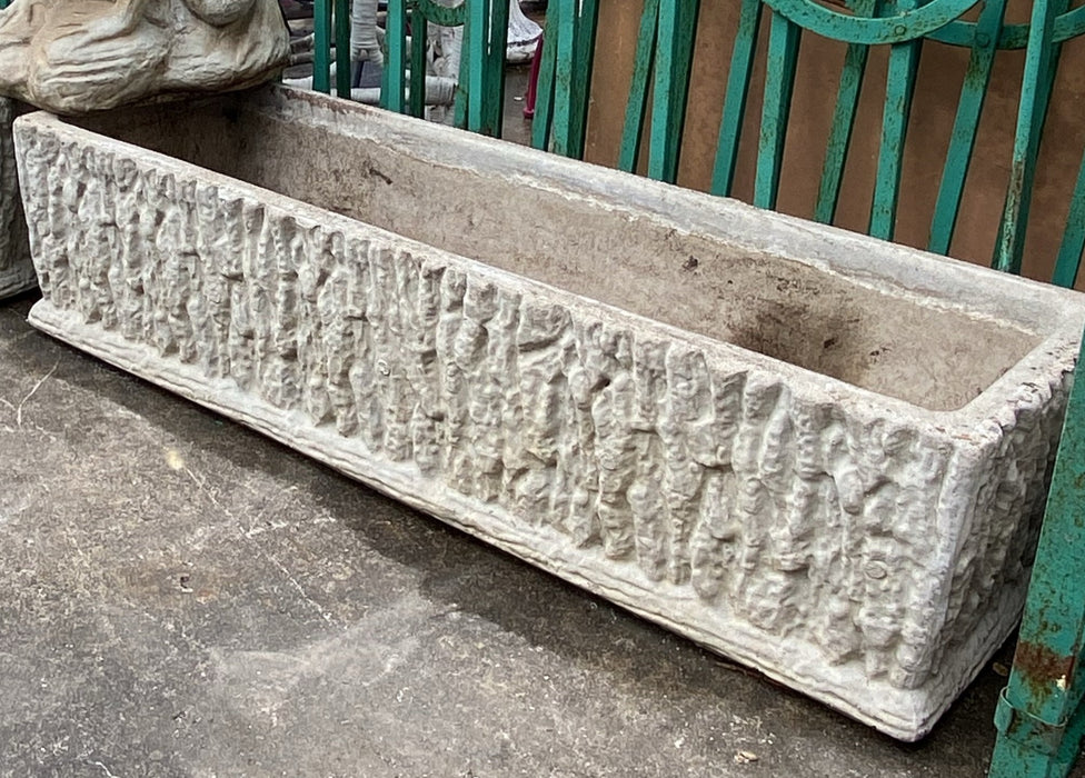 FAUX BOIS CONCRETE RECTANGULAR PLANTER