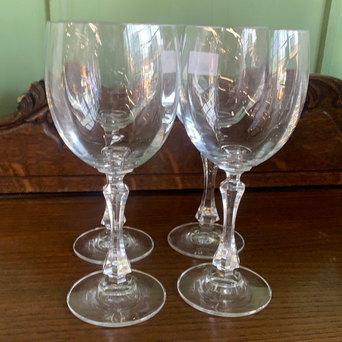 SET OF FOUR CRYSTAL GOBLETS