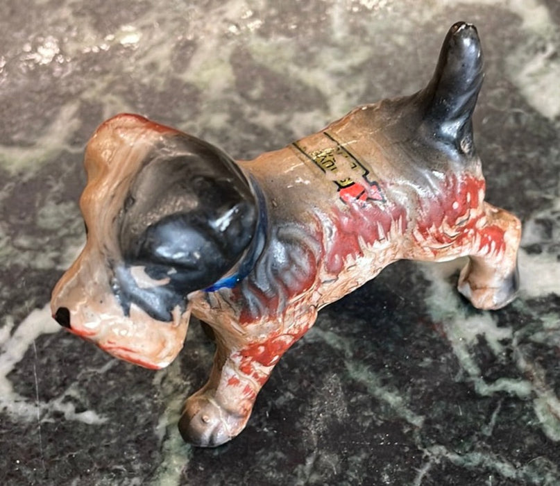 VINTAGE AIRDALE TERRIER PORCELIAN FIGURINE MADE IN JAPAN