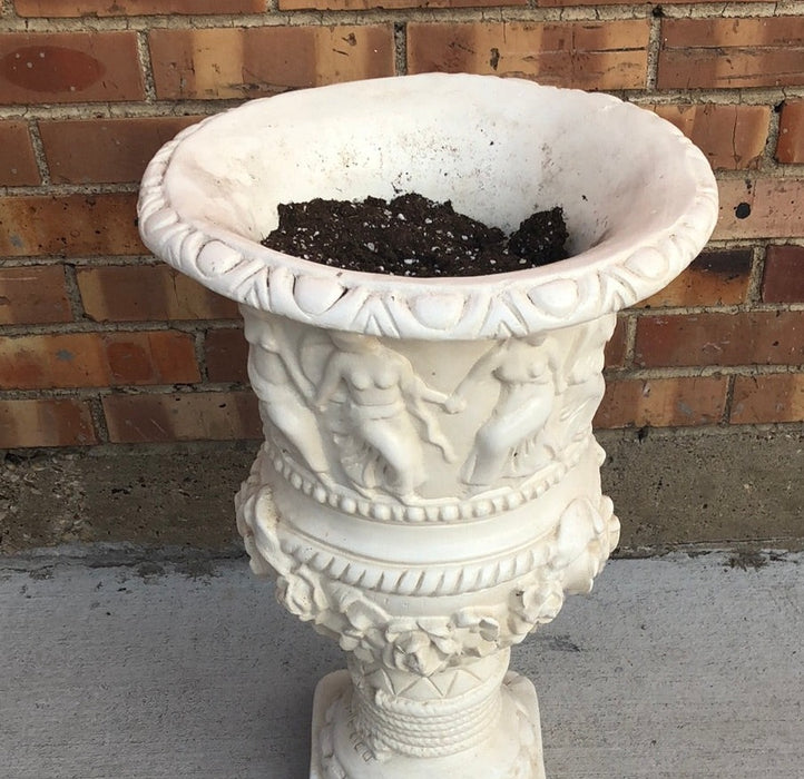 URN STYLE PLANTER WITH WOMEN HOLDING HANDS