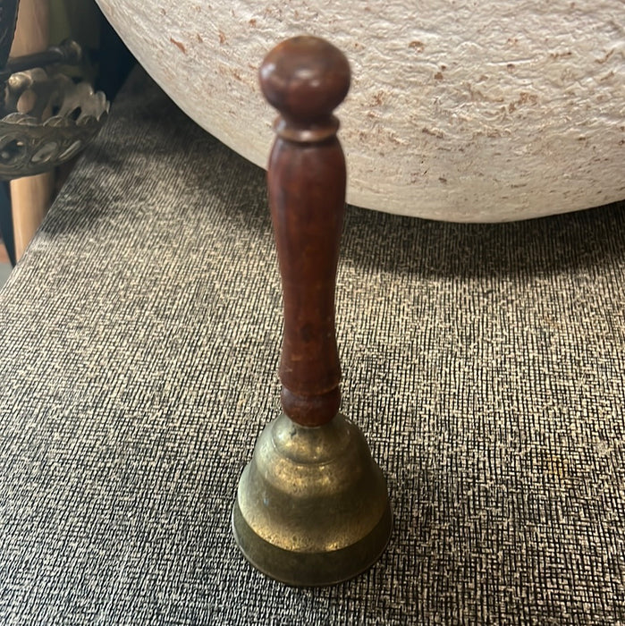 WOOD HANDLE BRASS BELL