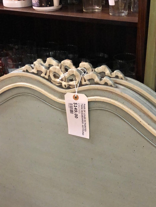 PAIR OF LOUIS XV PAINTED TWIN HEADBOARDS -AS FOUND  UNKNOWN VENDOR