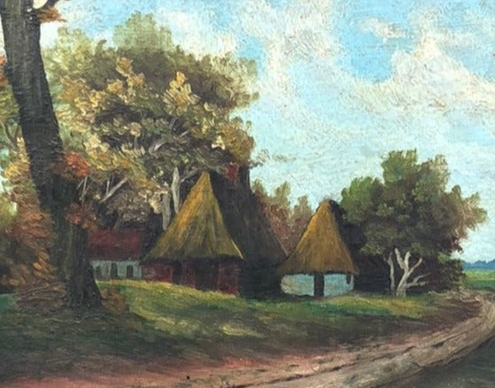 SMALL LANDSCAPE PAINTING WTH HOUSES