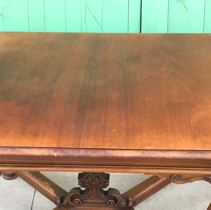 CARVED LOUIS XV WALNUT TABLE