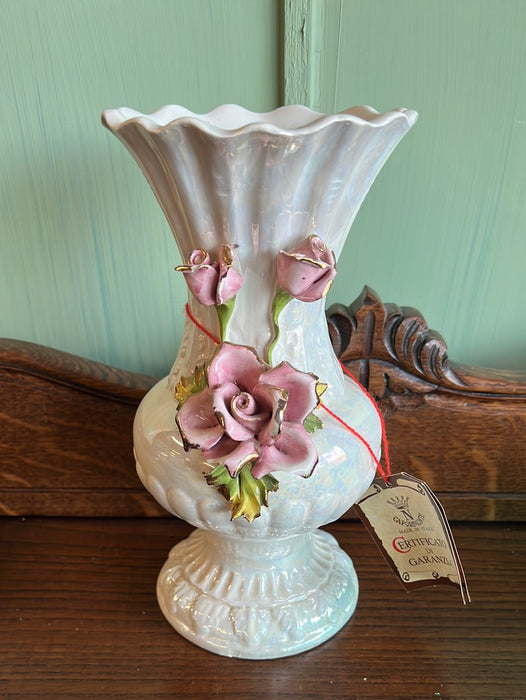 AS IS CAPODIMONTE IRRIDESCENT VASE