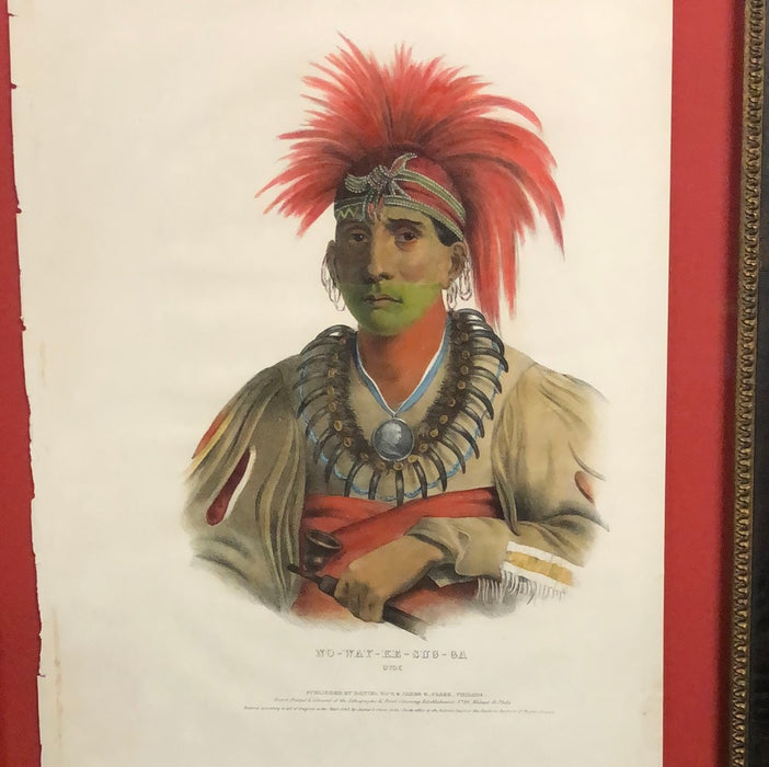 NICELY FRAMED AND MATTED INDIAN PRINT