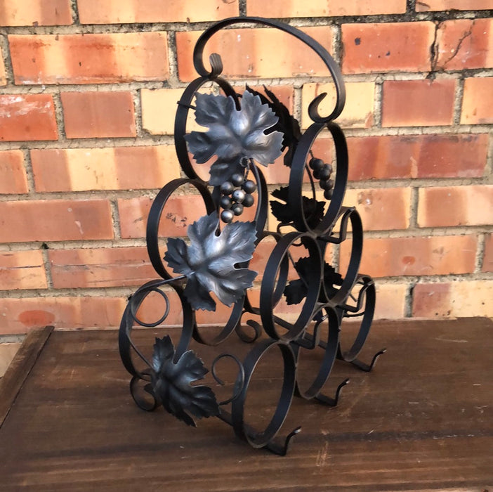 SMALL 5 BOTTLE IRON WINE RACK