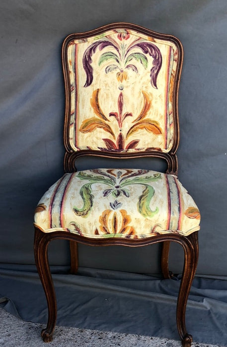 LOUIS XV CHAIR WITH YELLOW UPHOLSTERY