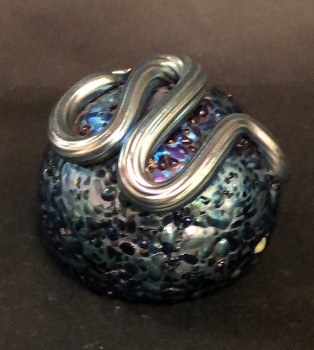 BLUE SNAKE PAPERWEIGHT