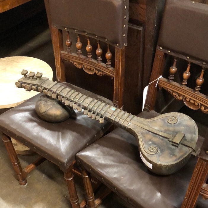 BRONZE LUTE MUSICAL INSTRUMENT