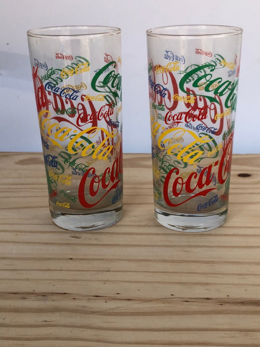 Multicolor Coca-Cola glass 1 ONLY