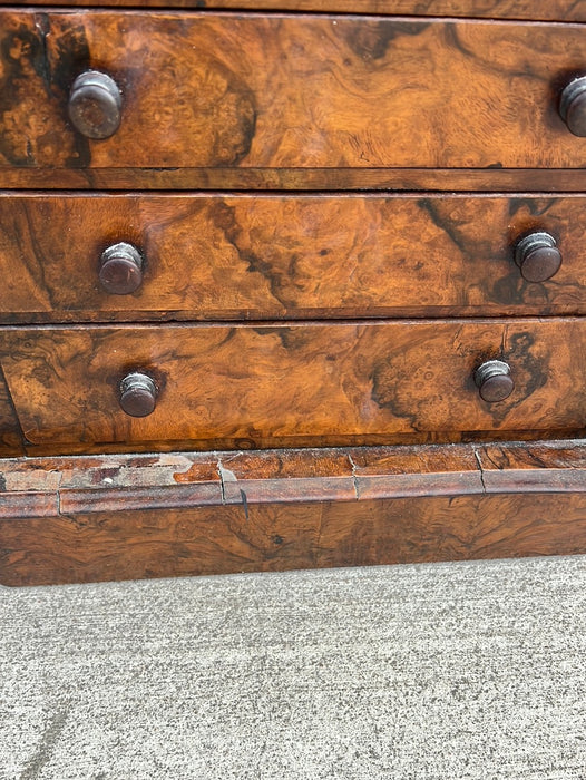 19TH CENTURY EMPIRE STYLE BURLED JEWELRY CHEST