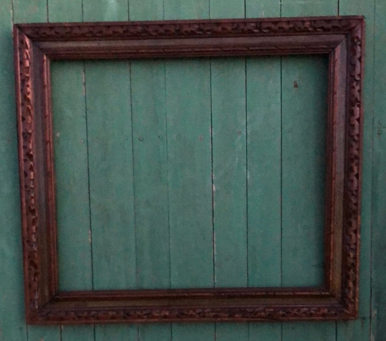 GREEN RUSTIC FRAME AS FOUND