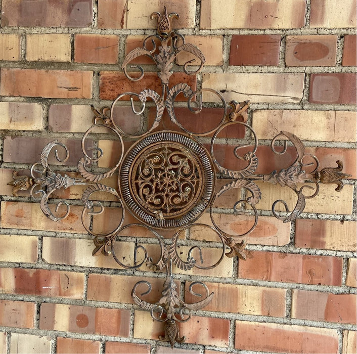 WALL HANGING IRON SCULPTURAL PLAQUE