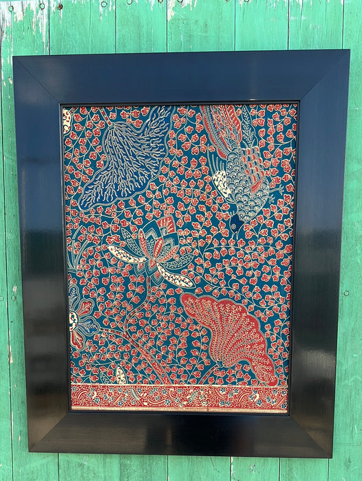 INDONESIAN SARONG TEXTILE FRAMED