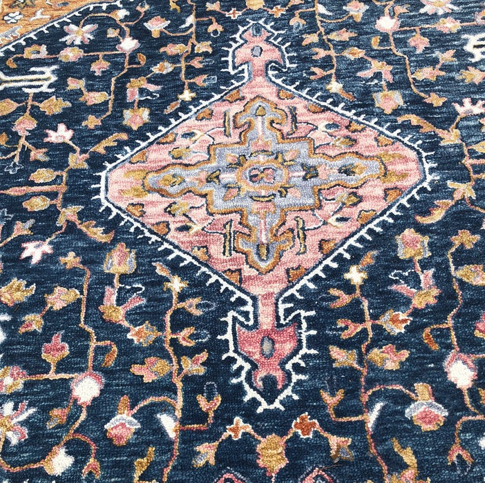 BLUE PINK AND ORANGE 8' X 10' RUG