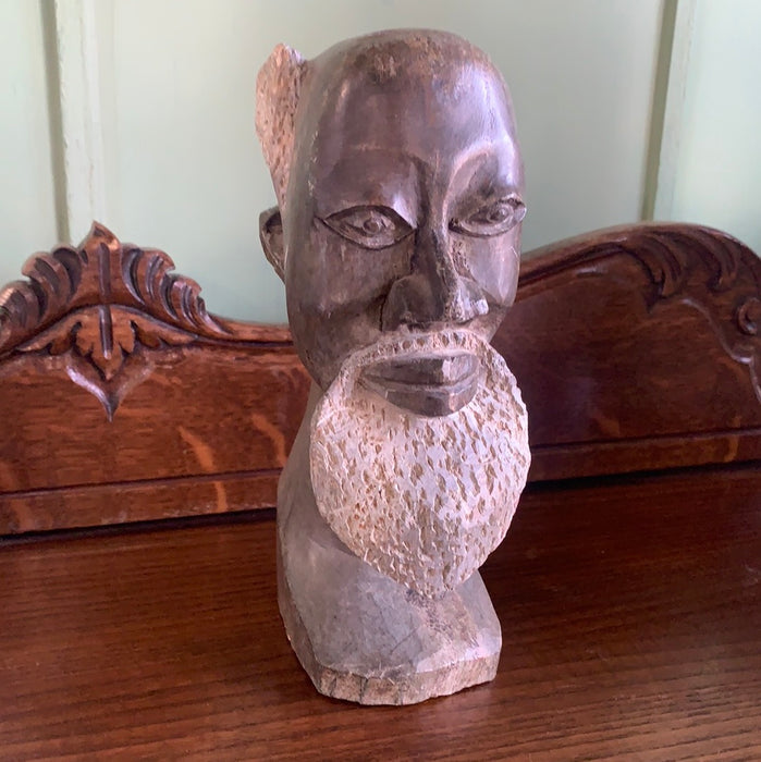 CARVED AFRICAN STONE BUST