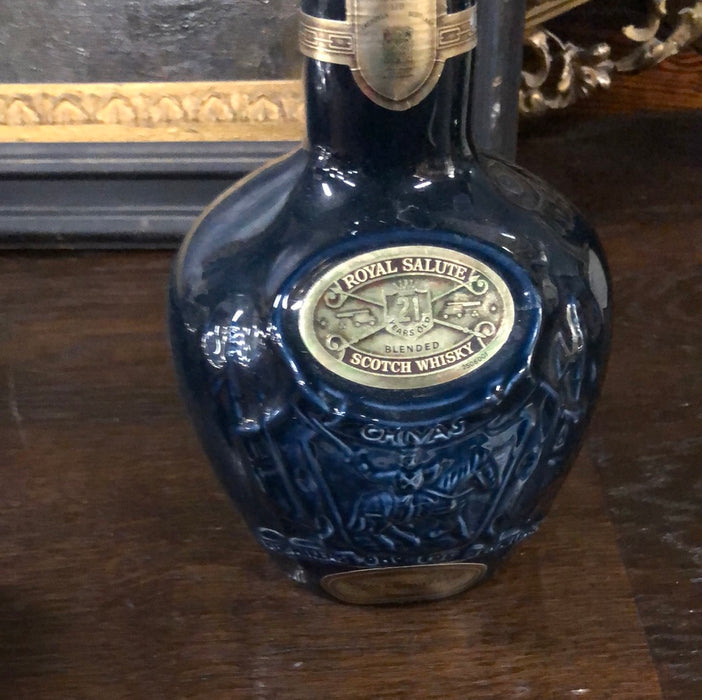 CHIVAS GLAZED CROCKERY LIQUOR BOTTLE