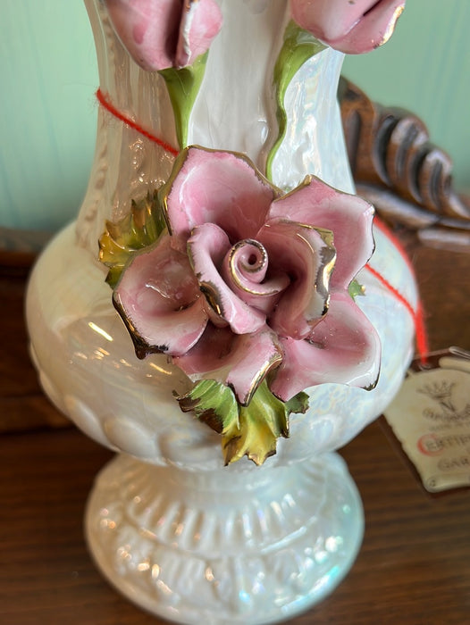 AS IS CAPODIMONTE IRRIDESCENT VASE