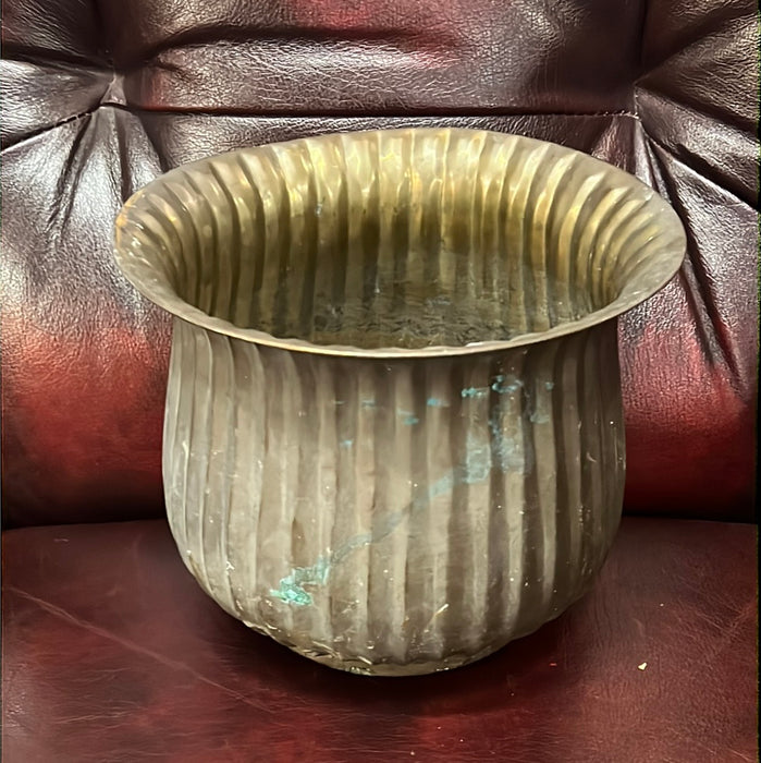 SMALL FLARED TOP BRASS PLANTER