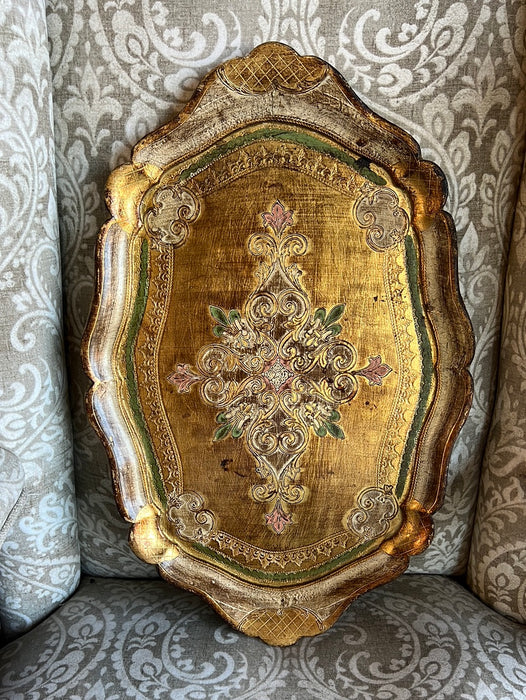 LARGE RECTANGULAR FLORENTINE TRAY