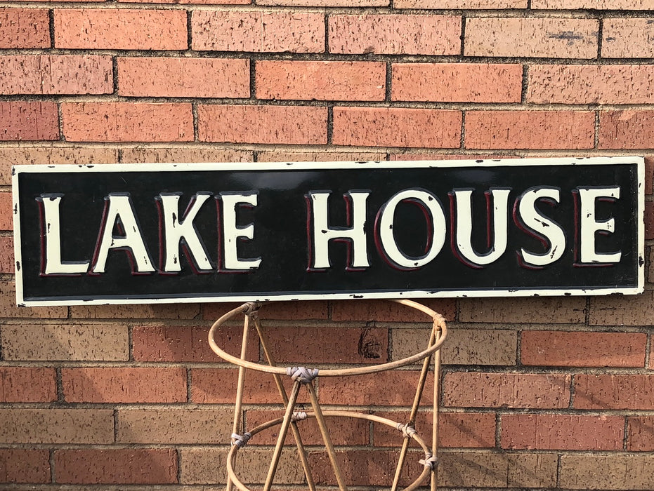 LAKE HOUSE TIN SIGN