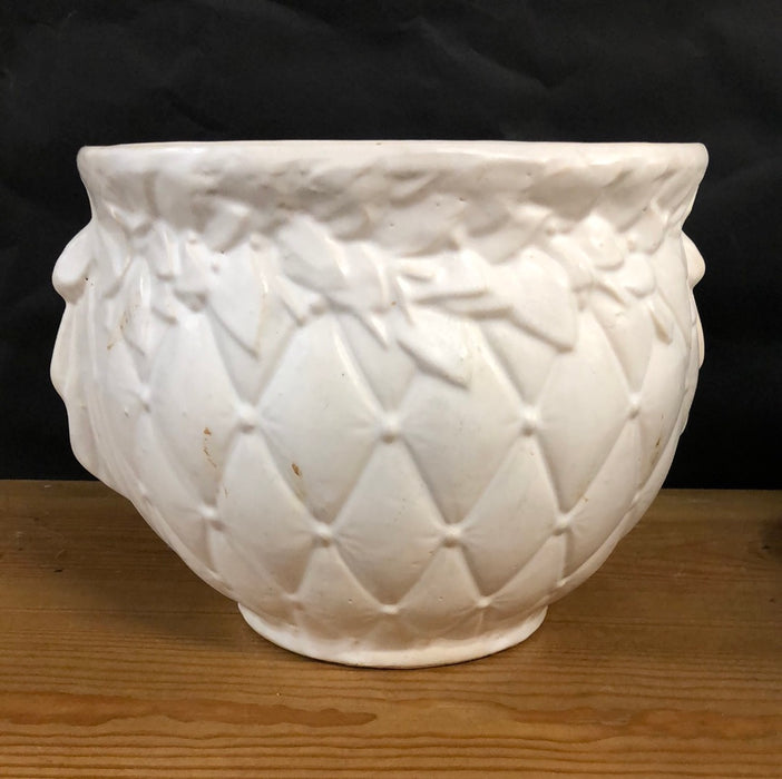 LARGE WHITE QUILTED MCCOY PLANTER